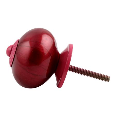 Neon Cherry Pink Fitting Round Ceramic Knob